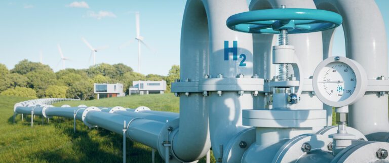 pipeline hydrogene vers maisons illustrant transformation du secteur energie vers sources energie propres neutres carbone sures independantes pour remplacer gaz naturel dans maisons